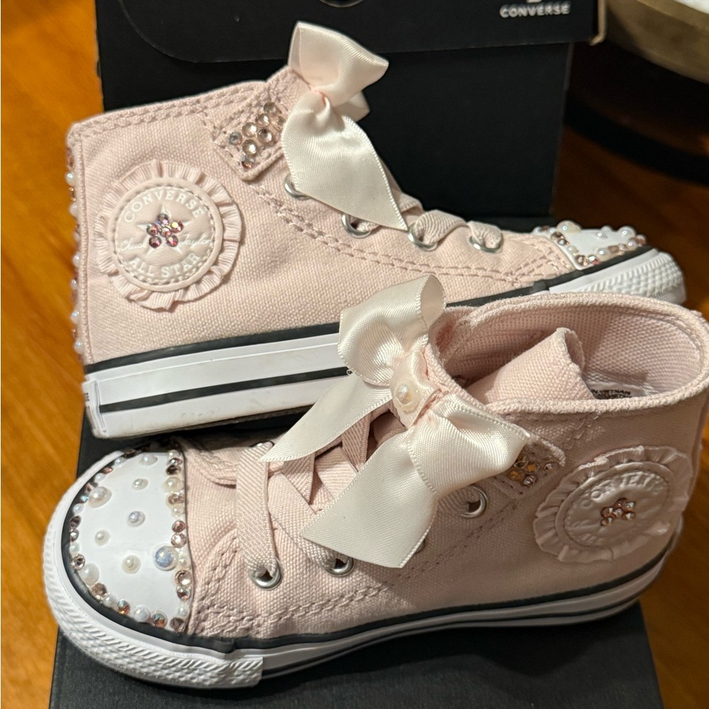 Converse Kids Blush Embellished Sneakers
